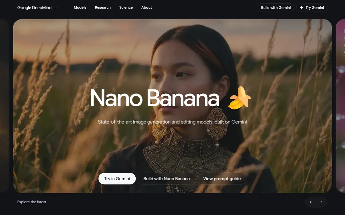 The Nano Banana website