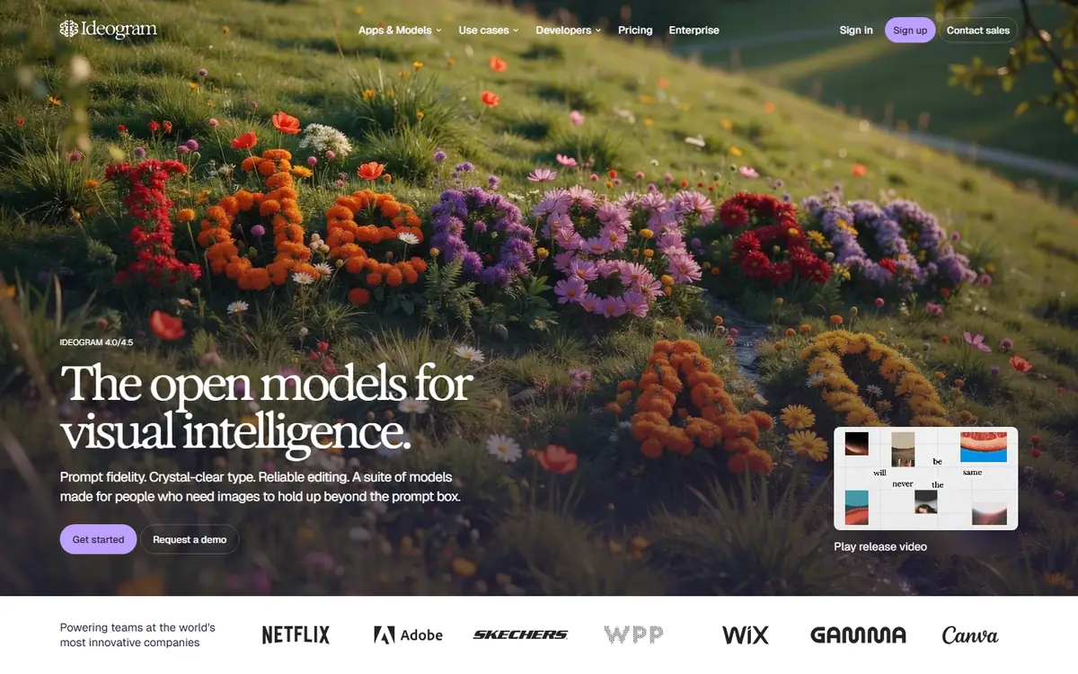 The Ideogram website